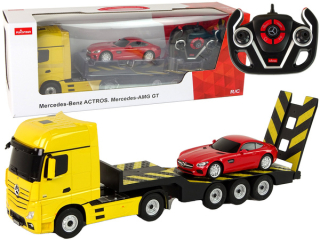 Odtahovka Autíčko R/C Mercedes-Benz 1:26 Žluté Červené