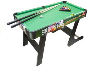 Velký Dřevěný Skládací Kulečníkový Stůl Hra + Koule